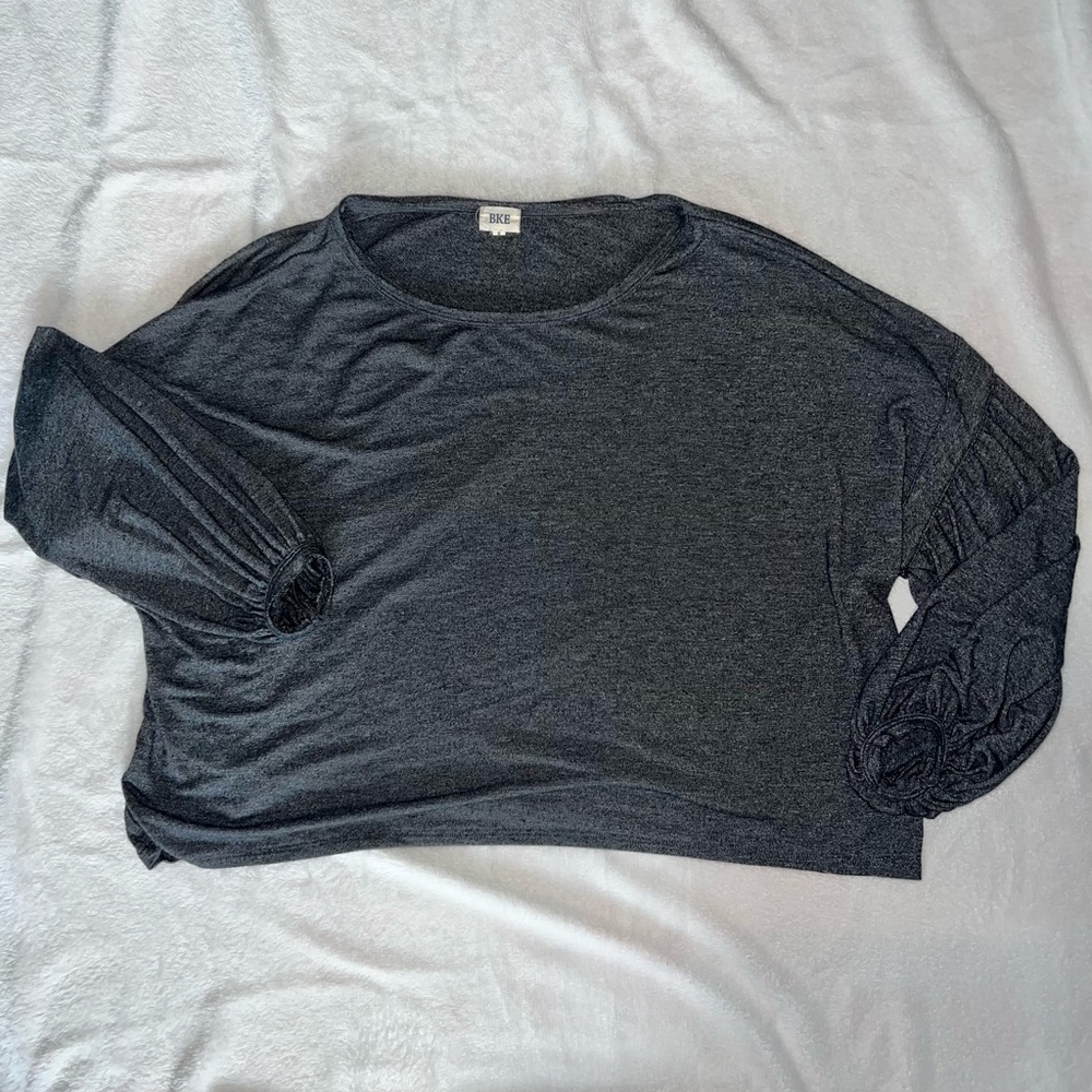 BKE Dark Gray Long Sleeve Top
